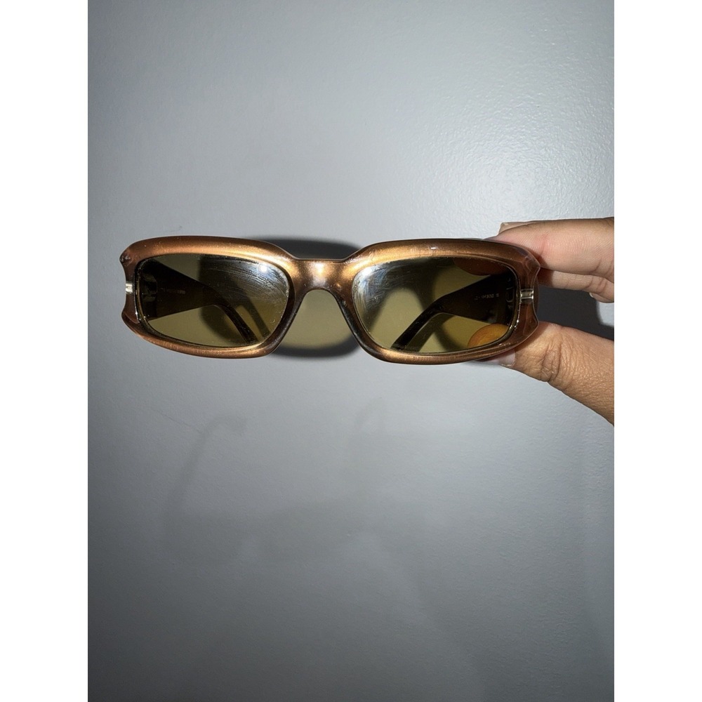 Fendi Sunglasses Light Bronze Rectangular Italy Y2K‎ Retro Vintage